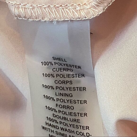 NWT VINCE CAMUTO Peach Floral Sleeveless A-line Dress. SZ 16 - Picture 13 of 15